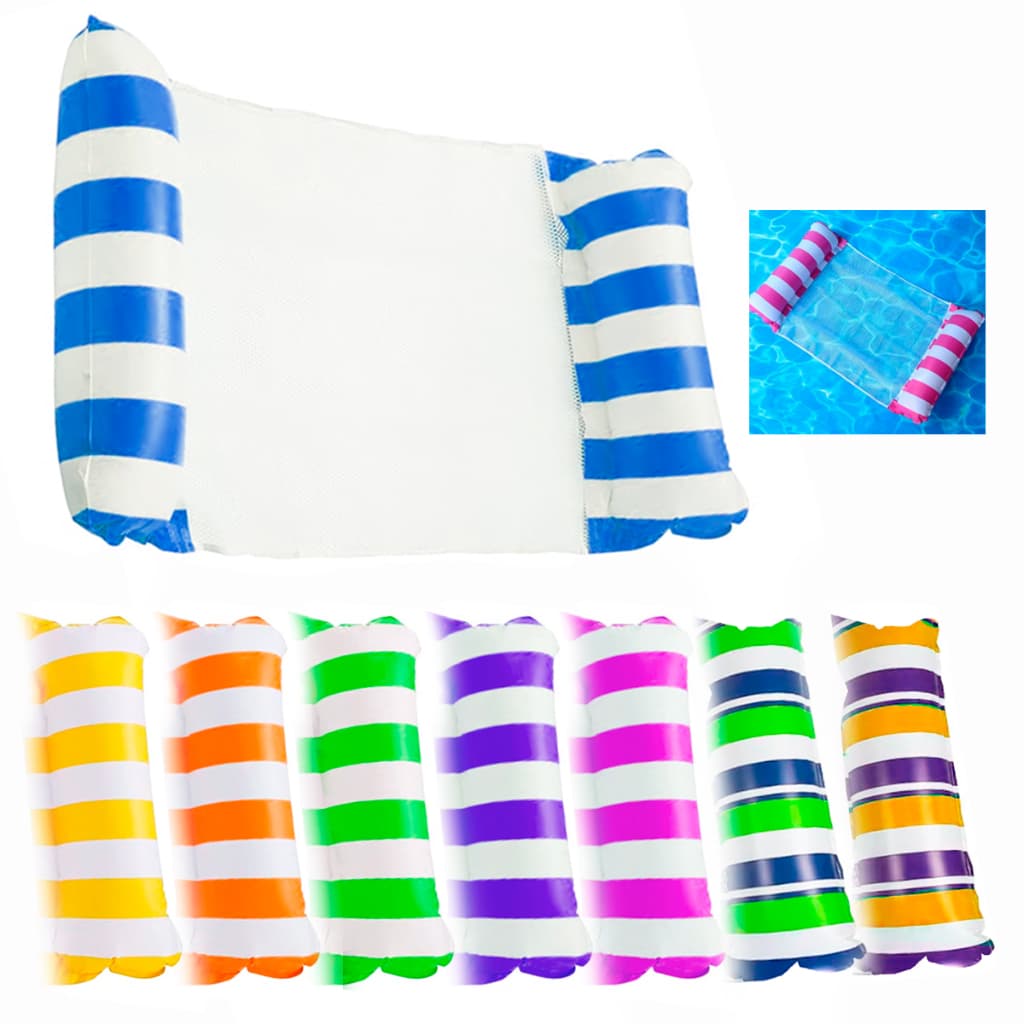 Boia Piscina Cama Flutuante Rede Deitado Reclinável Inflável