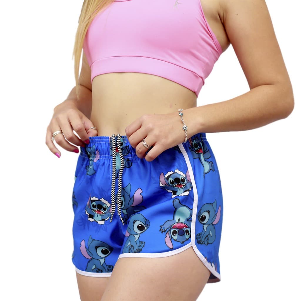 Short Praia Feminino Tac tel com Elastano