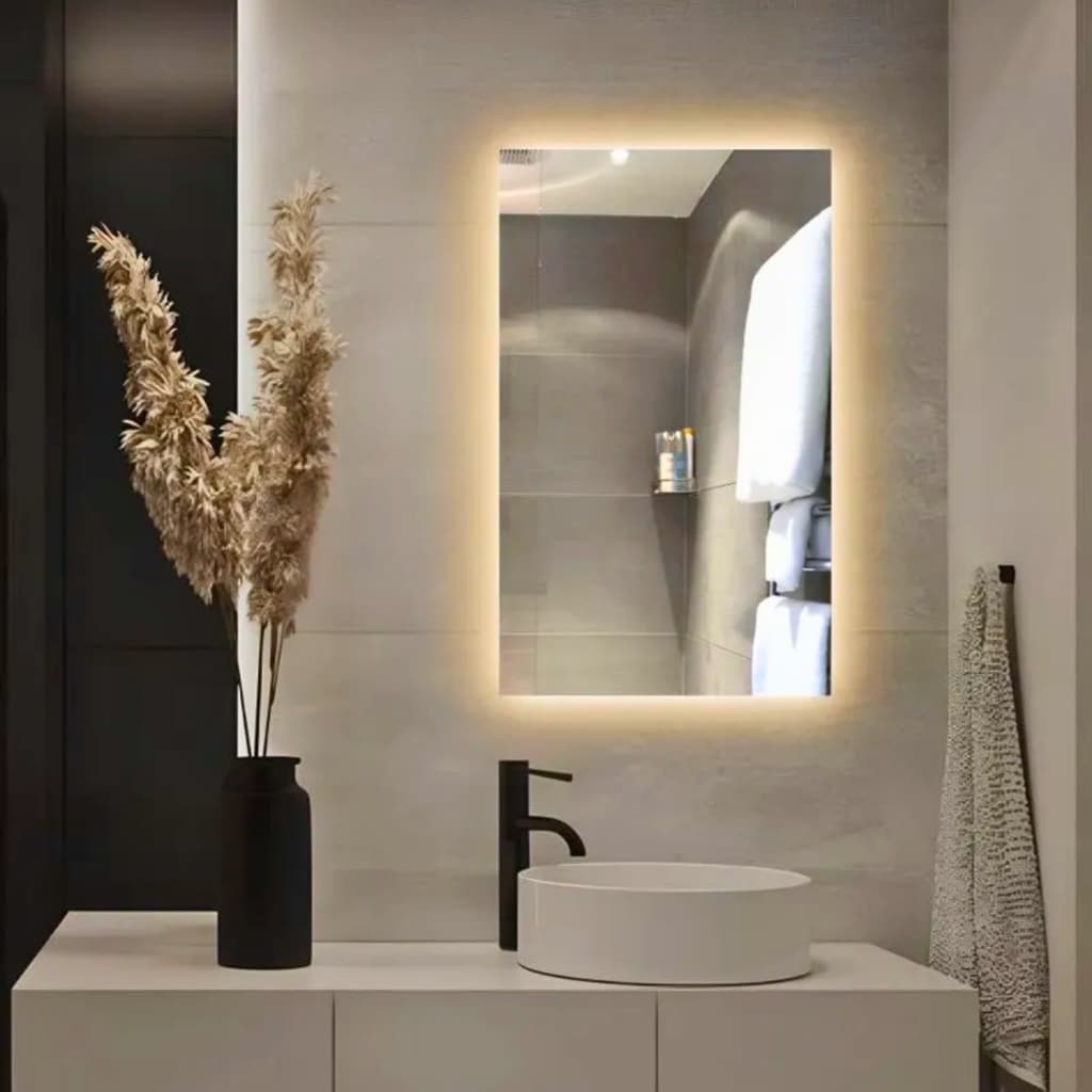 Espelho Retangular Com Led Sem Fio a BATERIA Grandes Formatos Decoração luxo menor Preço