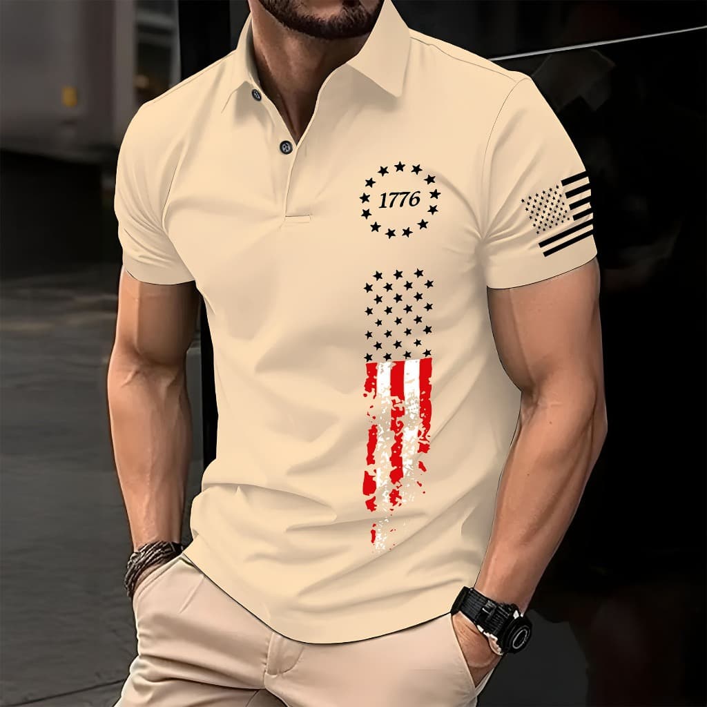 Camiseta Masculina Polo American 1776 Manfiny Street Piquet Plus Size Street Wear