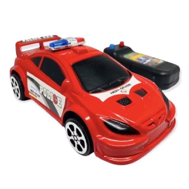 Carrinho De Controle Remoto Carro Policia Sirene 1:24 Carro Brinquedo Infantil Criança