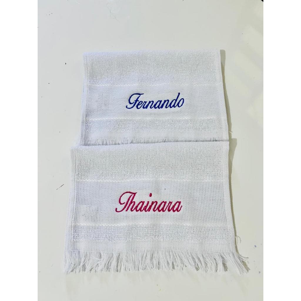 Toalhinhas Personalizadas com Nome Bordado - Kit com 4