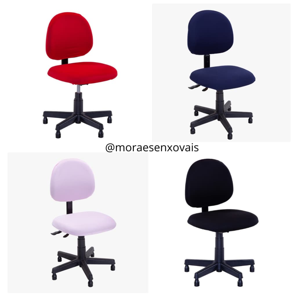 Kit Capa de Cadeira de Escritório Cores Lisas