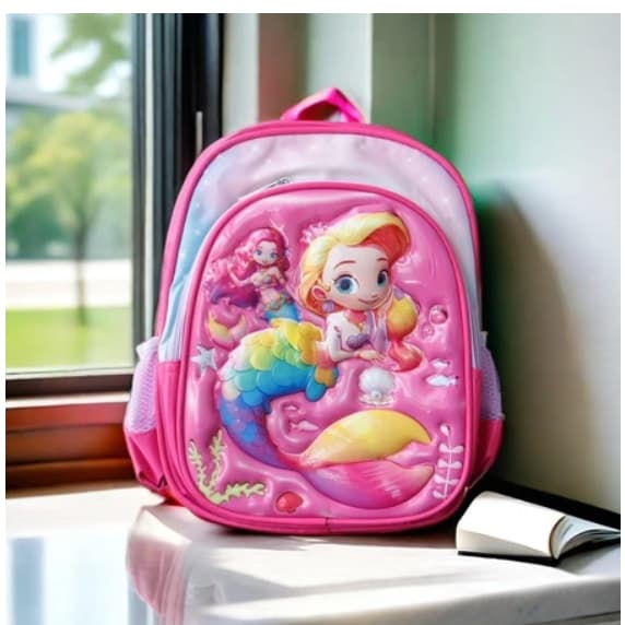 Mochila Infantil Escolar Menina e Menino Desenho Efeito 3D