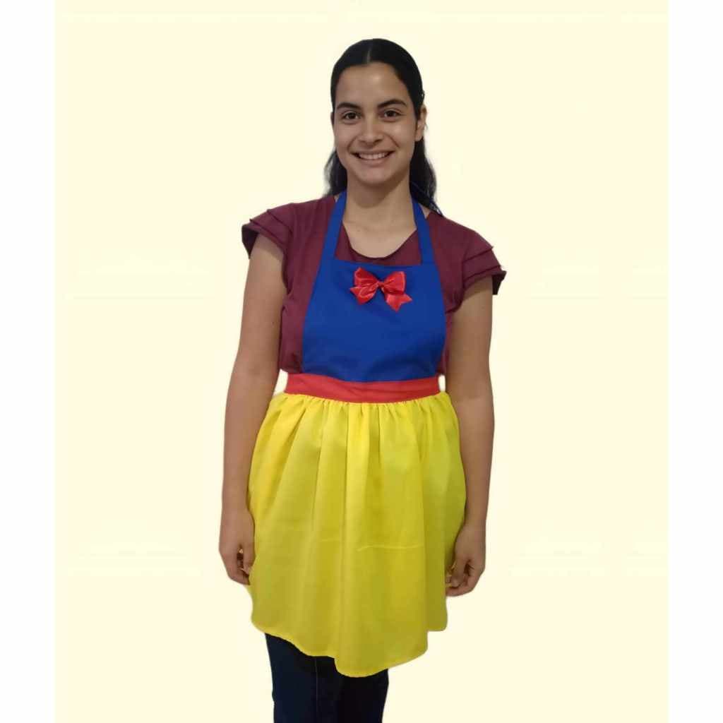 Avental fantasia das princesas da Disney