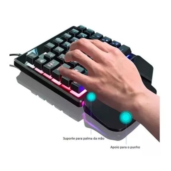 Teclado Gamer Pro Semi Mecanico RGB