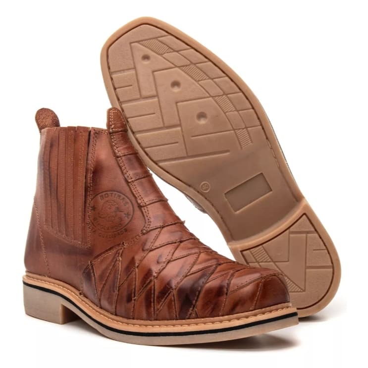Bota Country Masculina Texana Escamada Couro Rodeio Montaria 37 ao 47