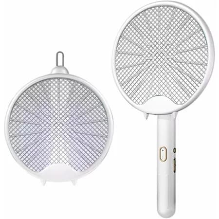 Raquete elétrica Mata Mosquito Recarregável Com Led UV