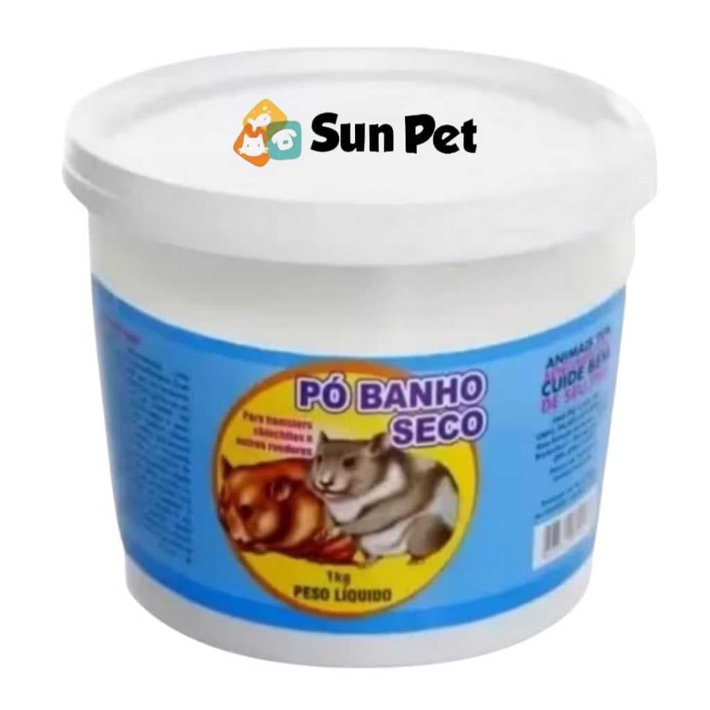 Pó de Banho Seco para Roedores Chinchila, Hamster 1kg