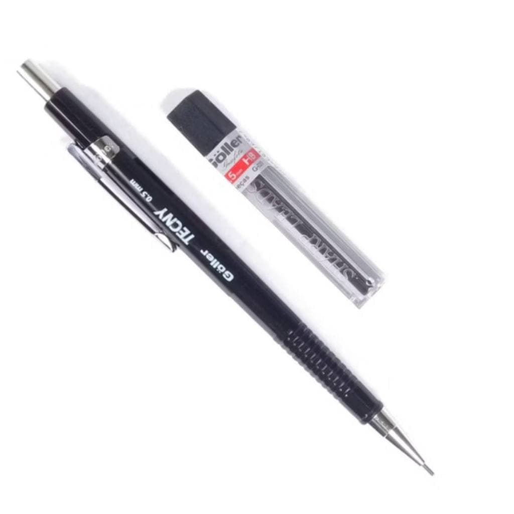 Lapiseira Técnica Preta 0.5 mm com Grafite Tecny Goller