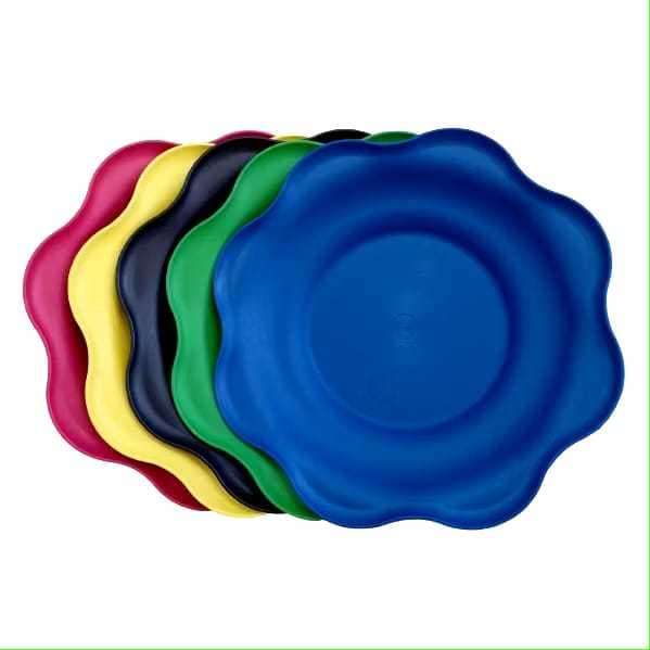 Pratos Modelo Flor; Kit 5,10,15 ou 20 Refeição Cores Sortidas.(plástico).