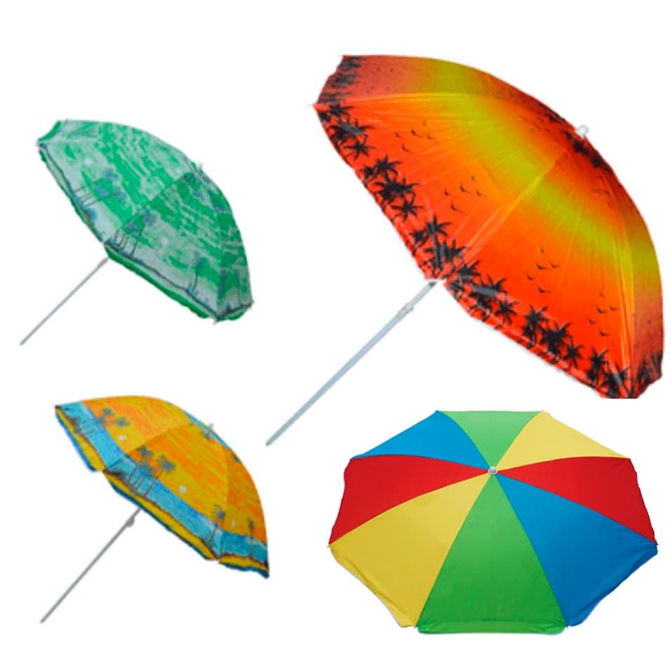Guarda Sol De Praia 240 CM Proteção UV Liso Poliéster