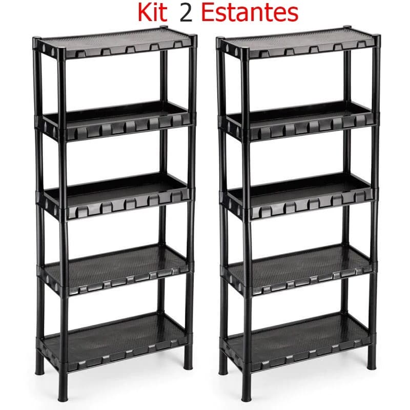 Kit com 2 Estantes Organizadora multiuso 5 prateleiras, tambem temos com 4,3 e 2