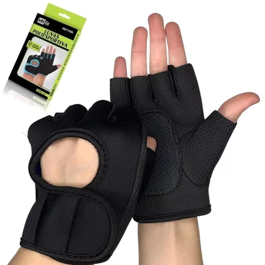 Kit 2x Luva Para Academia Neoprene Treino Musculação Feminina Masculina com Velcro Ciclismo Ginástica