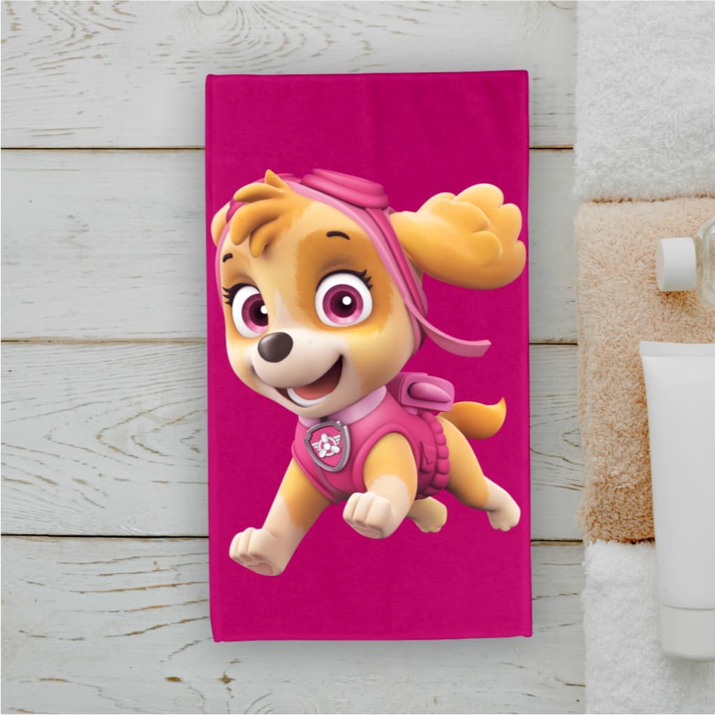 Kit Toalha de Rosto Banho - Temática Skye Patrulha canina 30x48cm