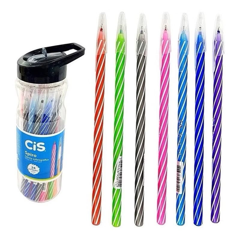 Caneta esferográfica CIS Spiro 0.7mm - UNIDADE