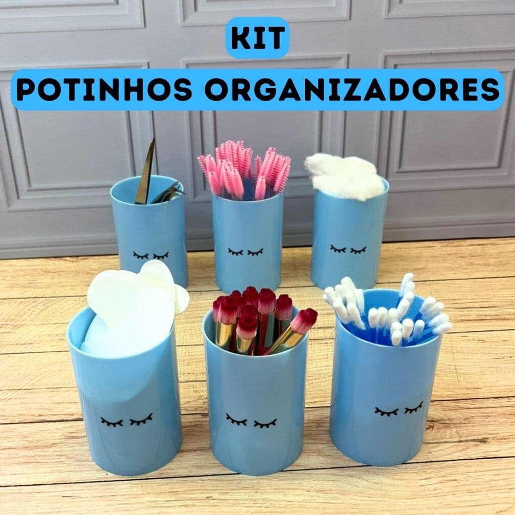 Kit de Potinhos cílios Armazenar microbrush Pincel Maquiadoras Lash Designer micropigmentadora lash