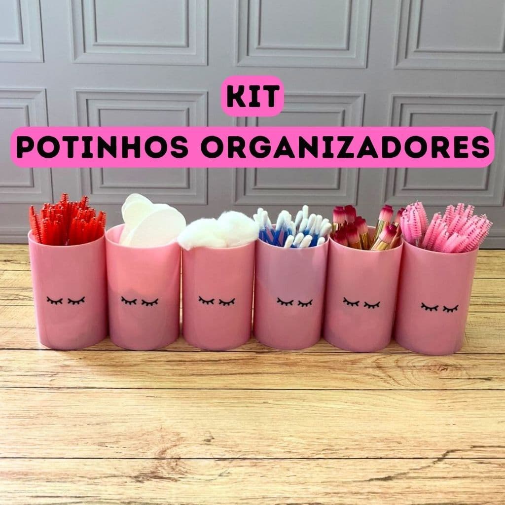 Kit de Potinhos cílios Armazenar microbrush Pincel Maquiadoras Lash Designer micropigmentadora lash