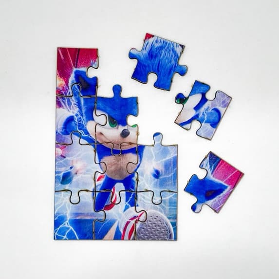 5/10/15/20UNDS Quebra Cabeças Em MDF (12 peças) - Sonic