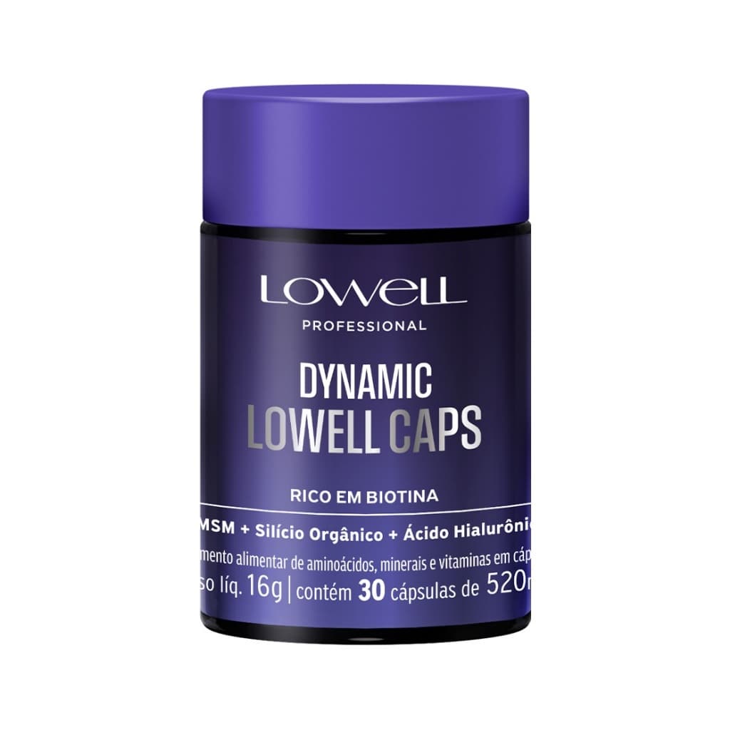 Lowell Caps Vitaminas E Nutrição Capilar 100% Natural