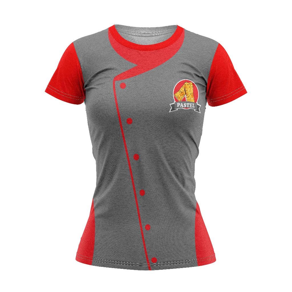Camisa PASTEL CHUMBO PASTELARIA JALECO T-Shirt Blusa Malha PROFISSÃO  Casual Feminina