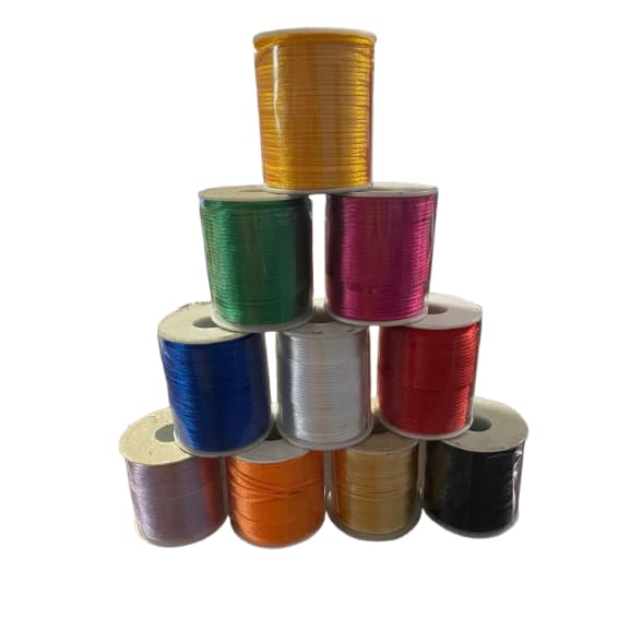 Cordão Rabo de Rato 2mm 50m  - Ideal para Artesanato, Bijuterias e Customização