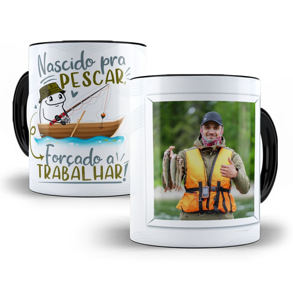 Caneca Personalizada para Pescador com foto