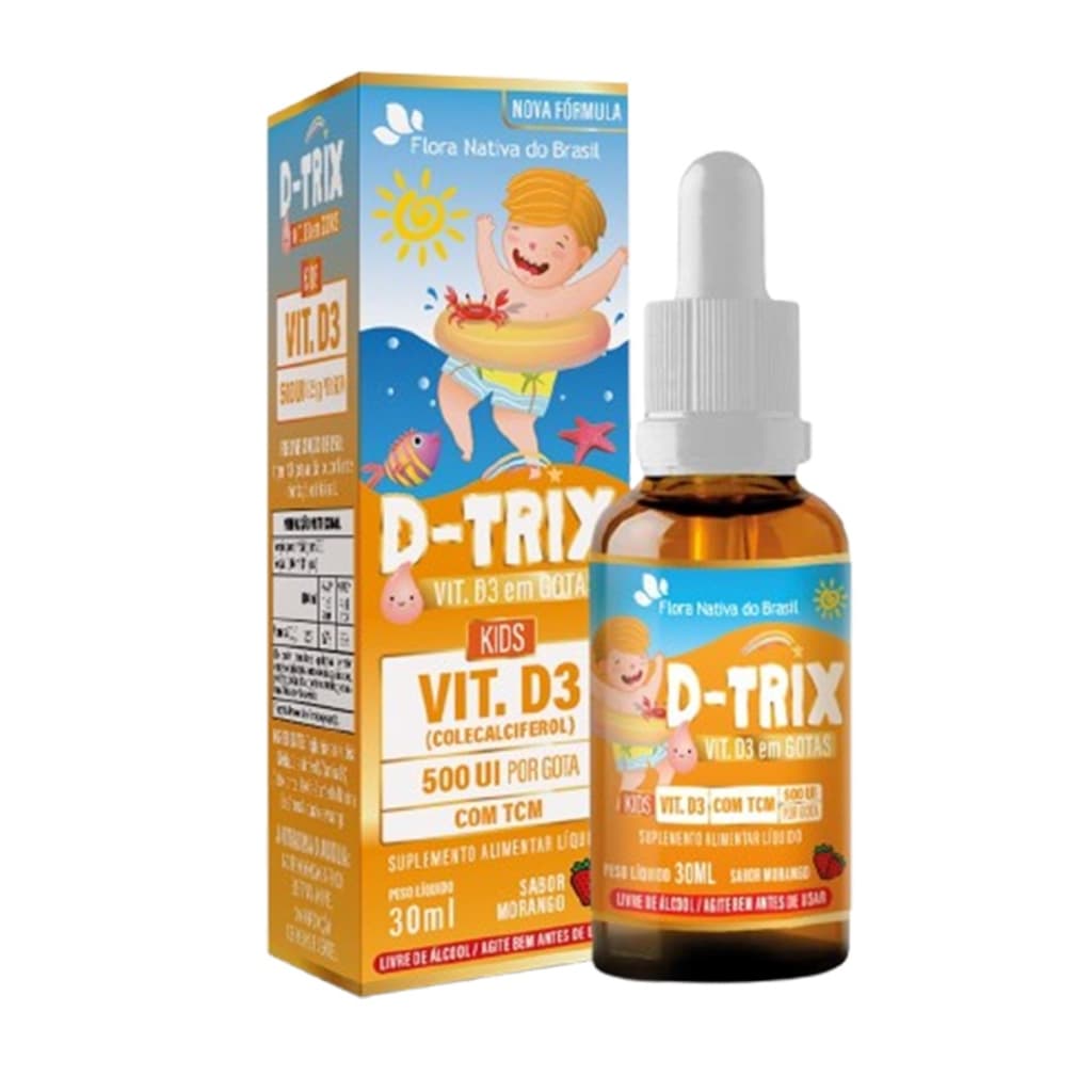 D-trix Vitamina D3 Em Gotas 30ml - Morango