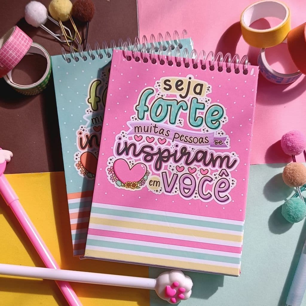 Kit presente mino Bloquinho A6 frases inspiradoras
