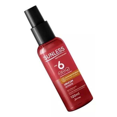 ÓLEO BRONZEADOR SPRAY URUCUM SUNLESS FPS6 120ML