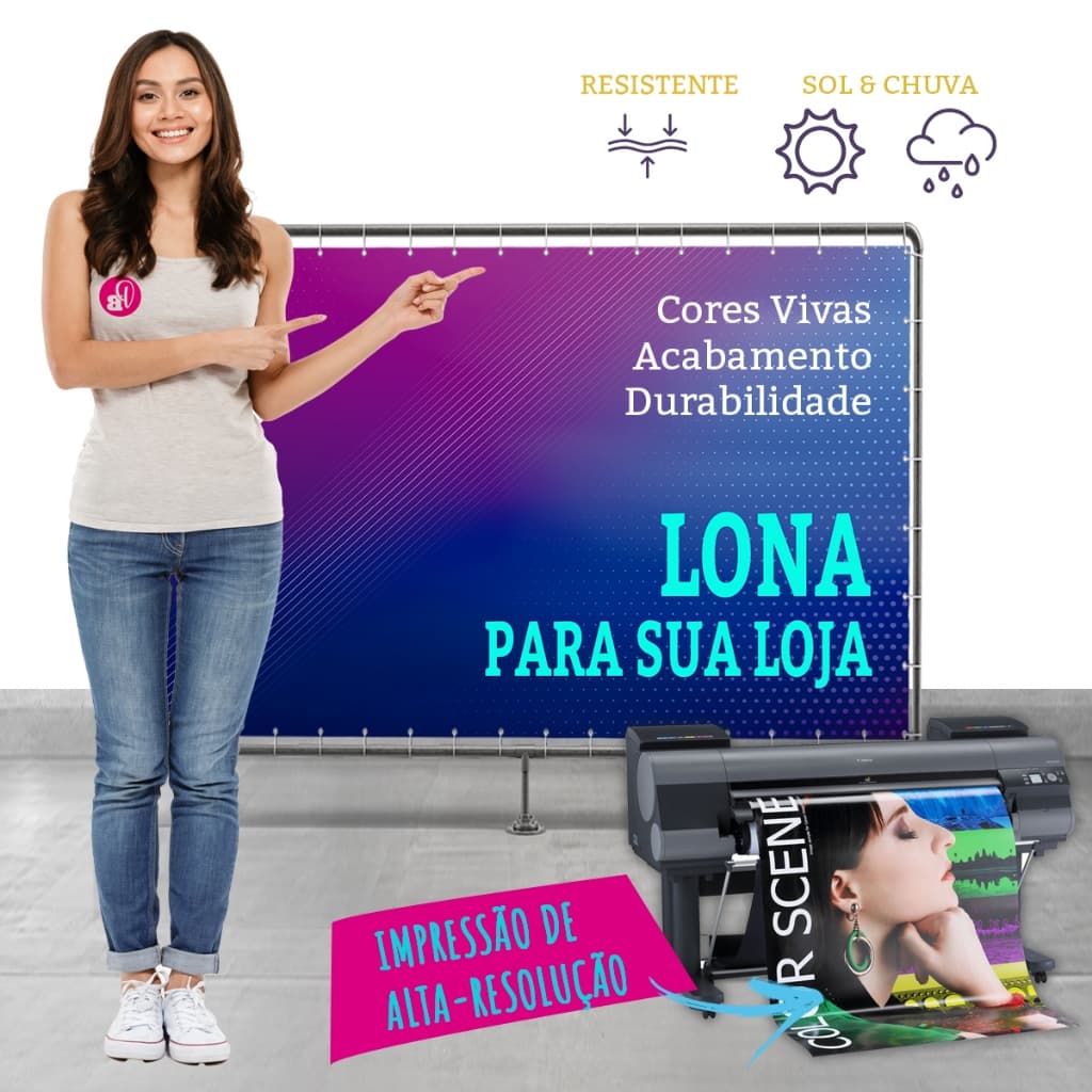 Banner Quadrado, Banner Loja,  Painel, Banner com Ilhós, Banner Fotográfico, Banner Personalizado