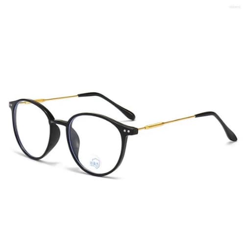 Óculos redondo anti-azul, leve, unisex, proteção UV400