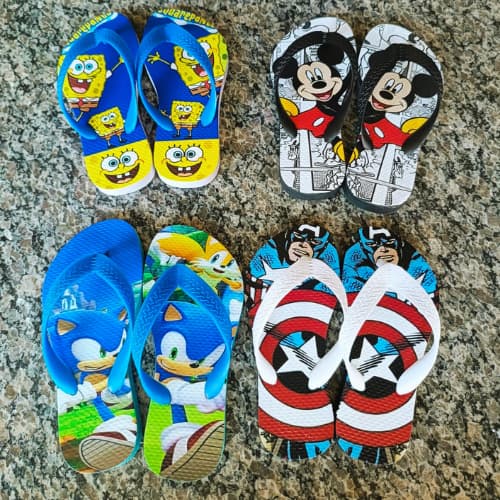 Chinelo Infantil Menino Personagens SONIC PATRULHA LIGA DA JUSTIÇA Chinela sandália de dedo Masculino