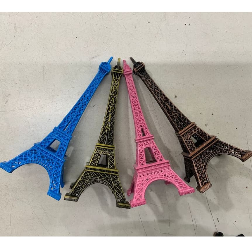 Torre Eiffel Paris Coloridas de Decoração em Metal 13cm