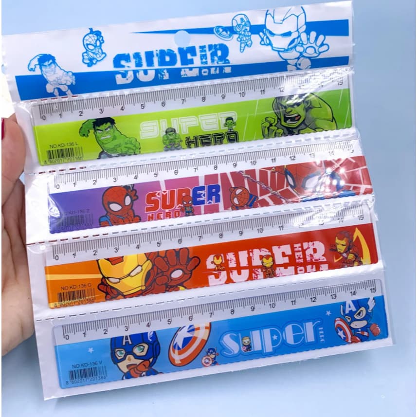 RÉGUA DE SUPER-HERÓI - REGUA FOFA DE PERSONAGENS MARVEL