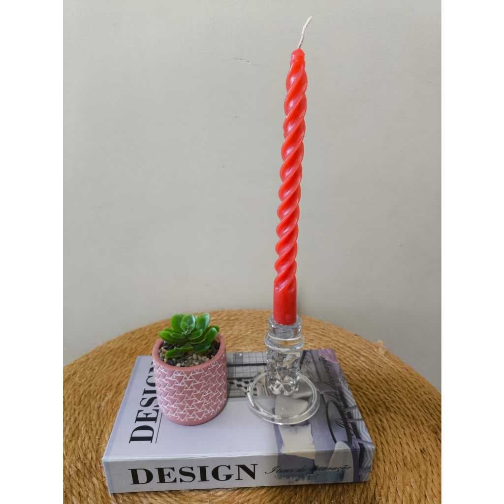 Castiçal de Vidro Porta Vela Decorativo Enfeite Decoração de Luxo Suporte Para Velas