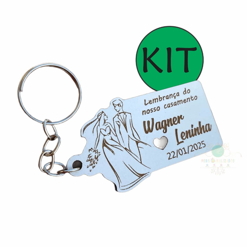 Kit Chaveiros Lembrancinha de Casamento Noivos