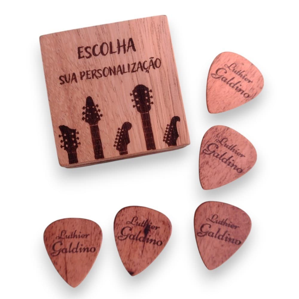 Porta Palhetas Personalizado + Palhetas com ou sem personalização violão guitarra baixo ukulele