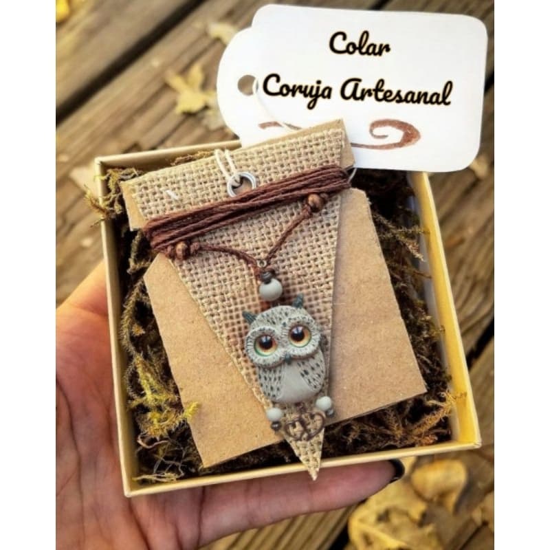Colar Coruja Artesanal ❣️