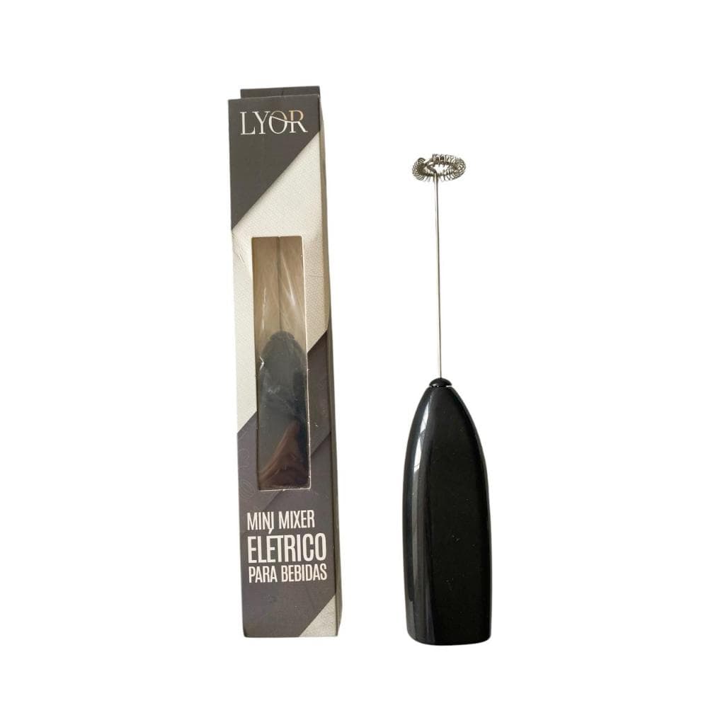 Mini Mixer Batedor Elétrico Preto Lyor Bebidas Shake Leite- lyor