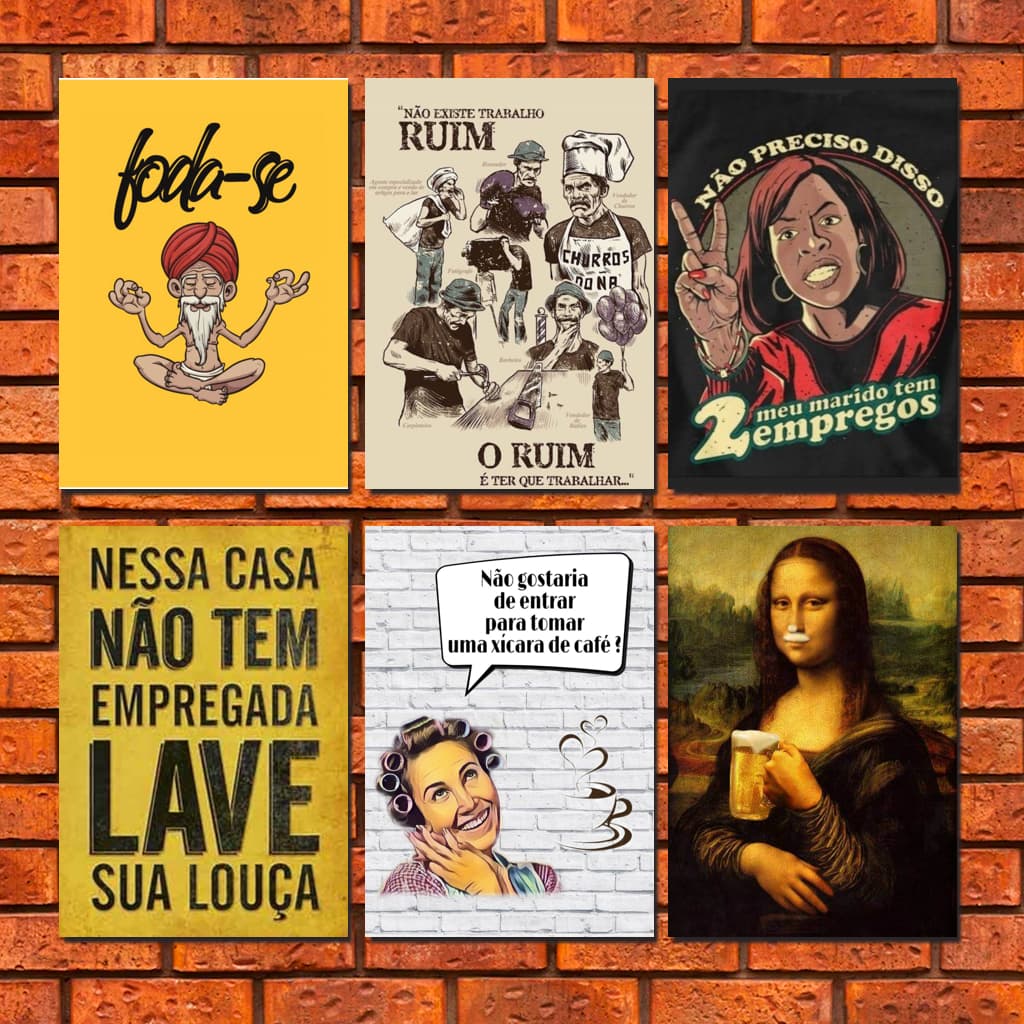 Placa Quadro Decorativa Engraçadas Frases Icônicas Decoração Quadros Decorativos