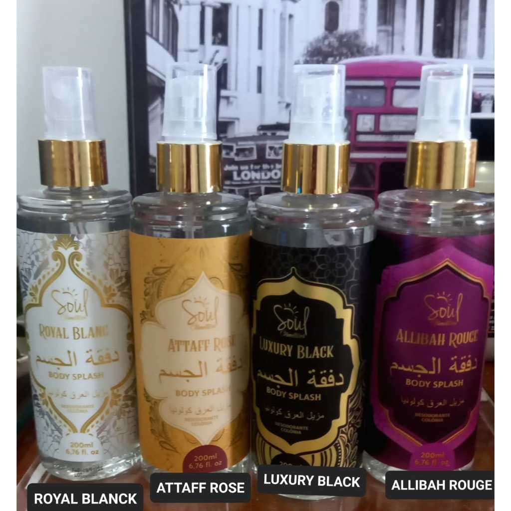 Body Splash Linha Arabe Soul Cosmeticos e Miss Care