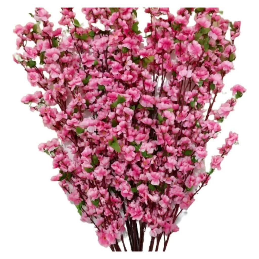 Kit 05 Galhos Flores De Pessegueiro Artificial Pink - Flor Arranjo Decoracao Casamento Eventos