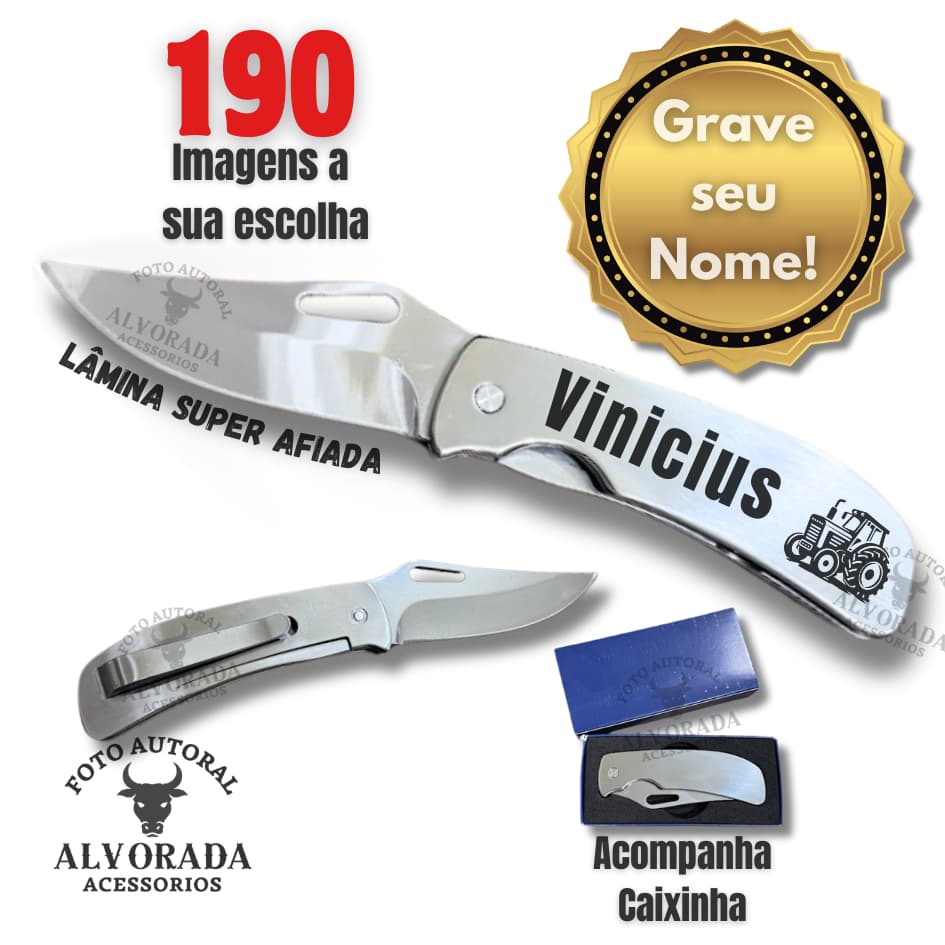 Canivete Personalizado Monobloco Premium com Caixa Resistente
