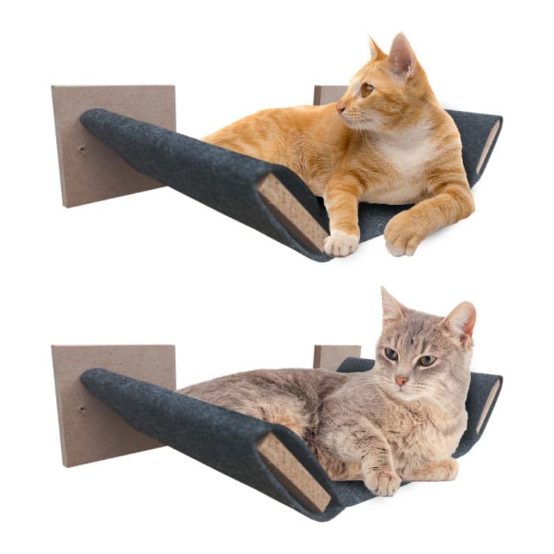2 Redinhas caminha para gatos com carpete e mdf 18mm