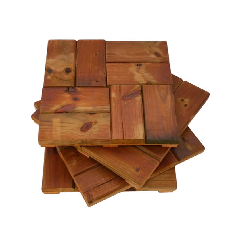 Deck Modular Suporte para Vasos Madeira Pinus 40x40 sustentável com verniz UV para área externa ideal para area molhada