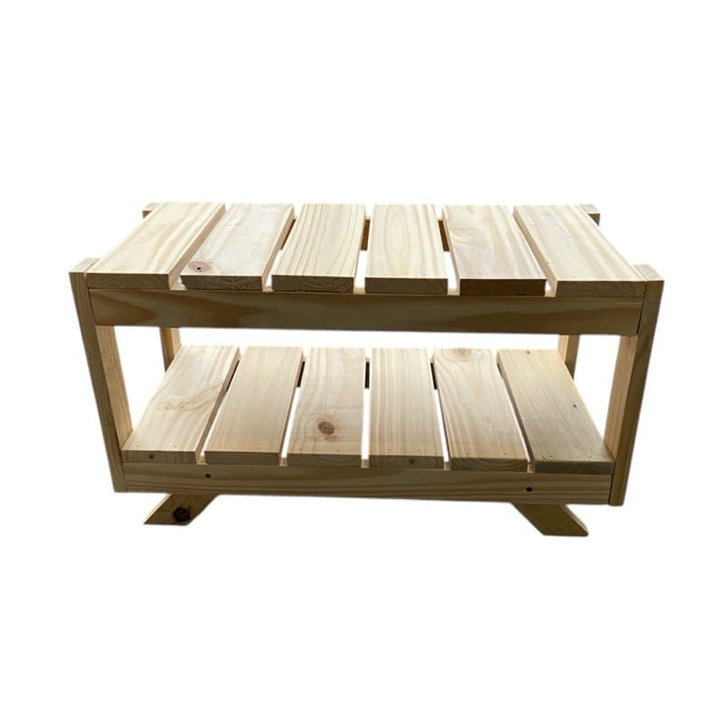 Mini rack sapateira mesa lateral mesa de centro pequena para até 6 pares madeira pinus coringa para studio kitnet