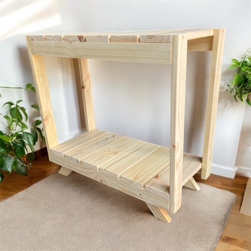 Estante multiuso rack de madeira pinus ideal para studio apartamento escritório jardim tv som livros centro funcional