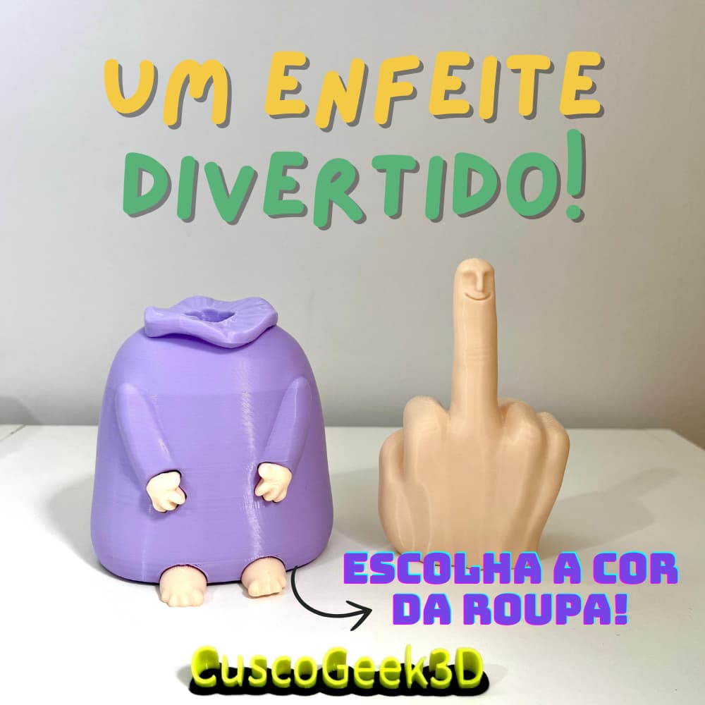 Boneco Rude Surpresa Dedo do Meio Curioso Presente Mr. Nice Guy amigo secreto amigo oculto