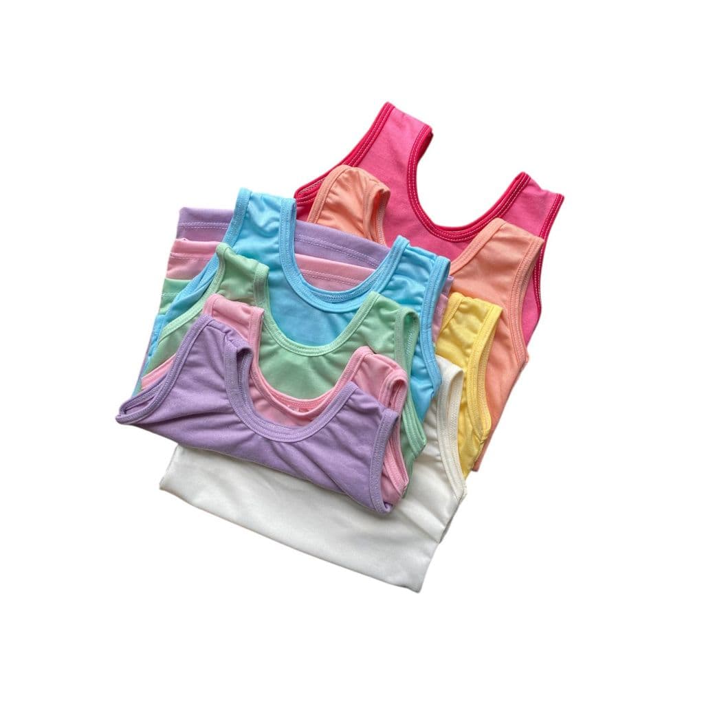 Kit com 4 Camisetas Regata Para Recém Nascido Menino ou Menina 100% algodão